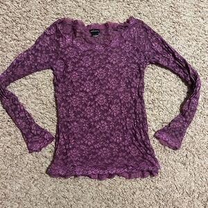 Purple Lace Long Sleeve Top